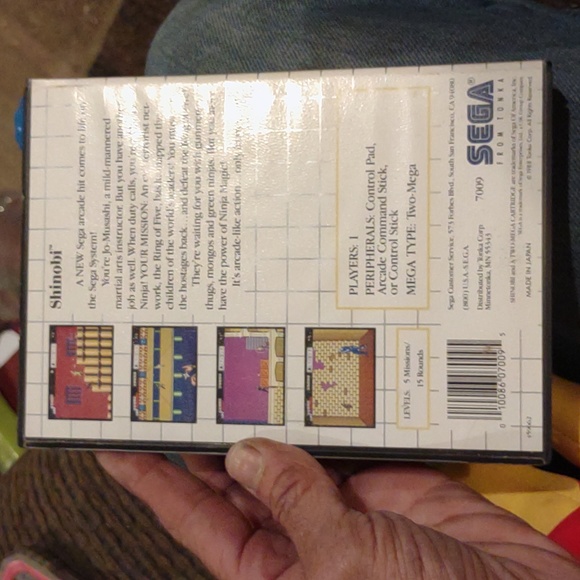 Sega Shinobi vintage game with manual 1988 - Picture 2 of 4
